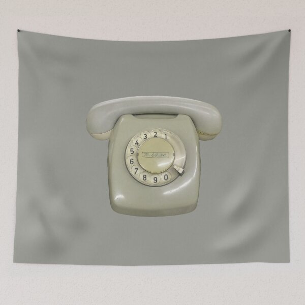 Item preview, Greige Retro phone designed and sold by suekieper.