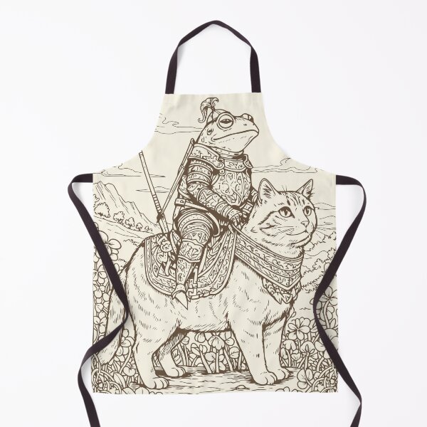 Item preview, Frog Riding Cat Medieval Folk Art Weirdcore designed and sold by Y-Vibes.