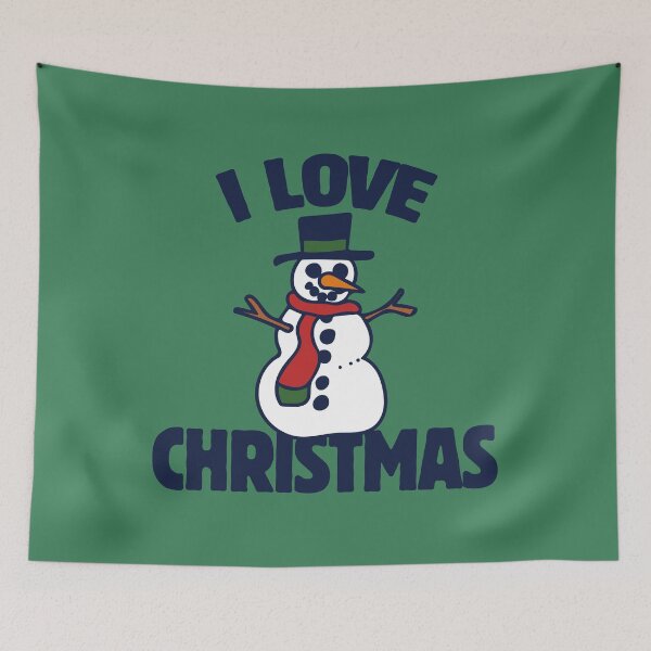 Item preview, I love Christmas Snowman designed and sold by FrictionMaxxing.