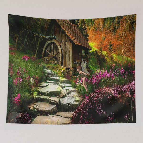 Item preview, Magical Fairy Garden House — Enchanted Cottagecore Scene designed and sold by Vintage by Kaya.
