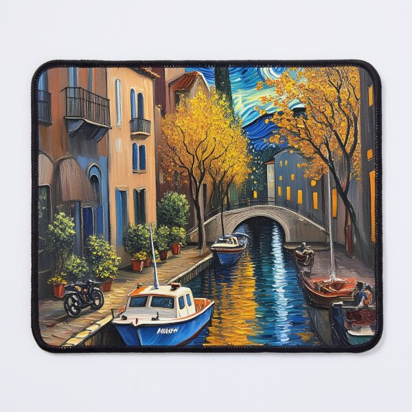 Item preview, Boats in a canal designed and sold by sid1802.