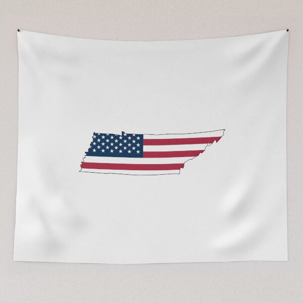 Item preview, Tennessee Stars & Stripes State Silhouette – Distressed Americana designed and sold by Paper Drip.