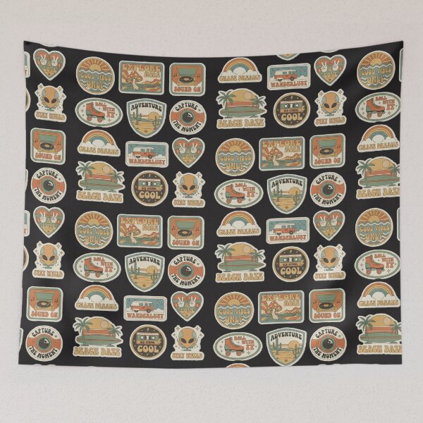Item preview, Retro-Style Printable Sticker Designs for Aesthetic Lovers designed and sold by Ditstyle.