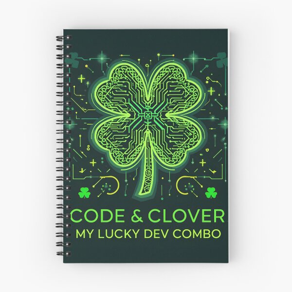 Item preview, Vibrant vector St Patrick’s Day t shirt illustration with neon green four leaf clover circuit board coding design designed and sold by ArtPetrenko90.