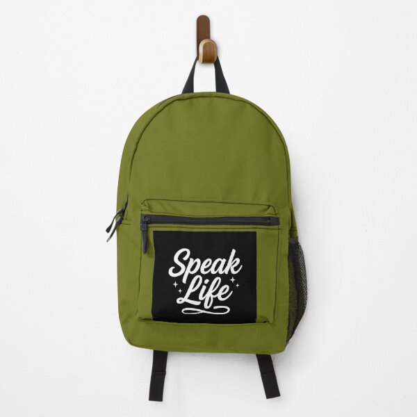 Item preview, Speak Life – Inspirational Christian Quote Typography Design designed and sold by Qcima.