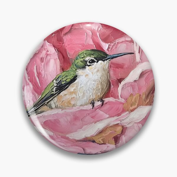 Item preview, Hummingbird sitting on a rose flower  designed and sold by SophieClimaArt.