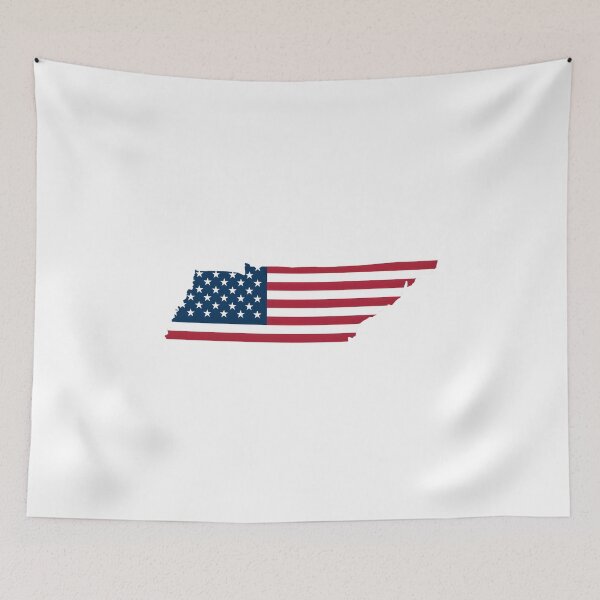 Item preview, Tennessee Stars & Stripes State Silhouette – Distressed Americana designed and sold by Paper Drip.