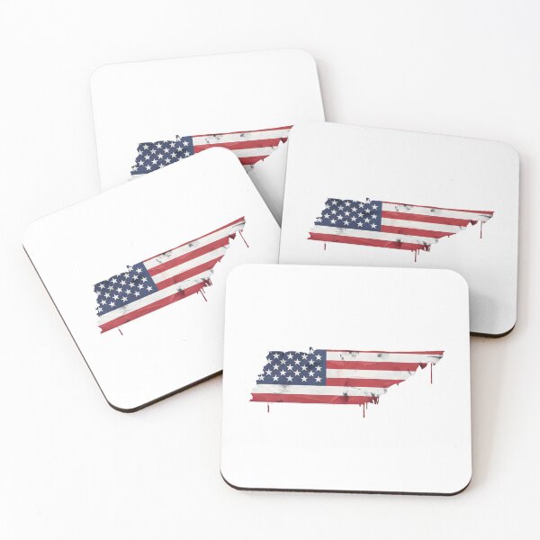 Item preview, Tennessee Stars & Stripes State Silhouette – Distressed Americana designed and sold by Paper Drip.