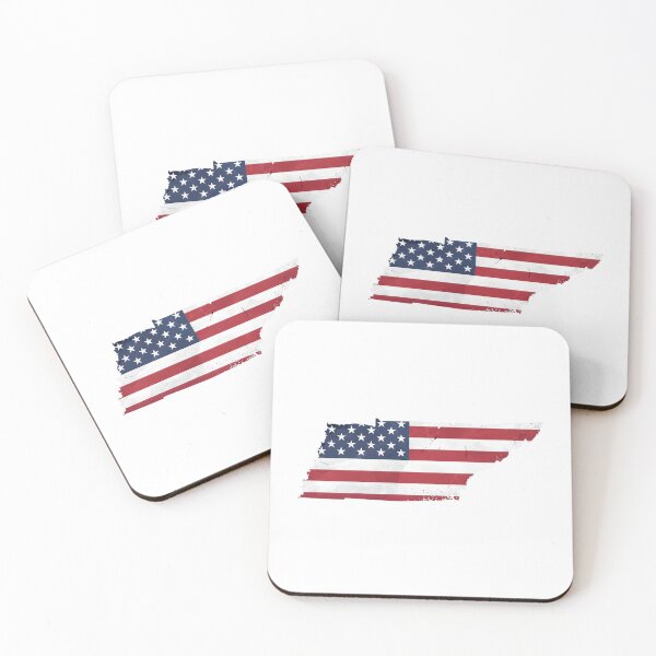 Item preview, Tennessee Stars & Stripes State Silhouette – Distressed Americana designed and sold by Paper Drip.