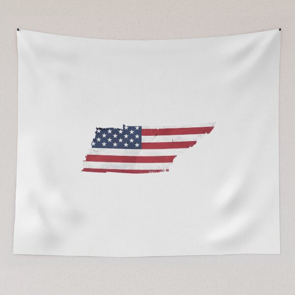 Item preview, Tennessee Stars & Stripes State Silhouette – Distressed Americana designed and sold by Paper Drip.