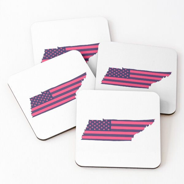 Item preview, Tennessee USA Flag Silhouette – Stars and Stripes State Outline designed and sold by Paper Drip.