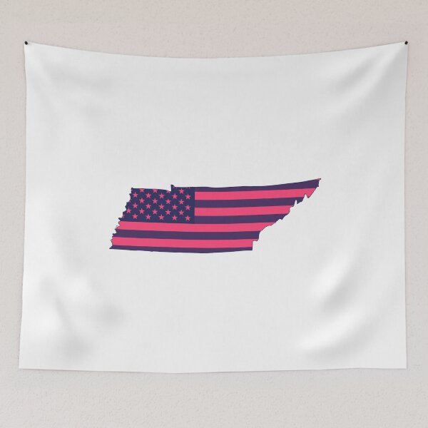 Item preview, Tennessee USA Flag Silhouette – Stars and Stripes State Outline designed and sold by Paper Drip.