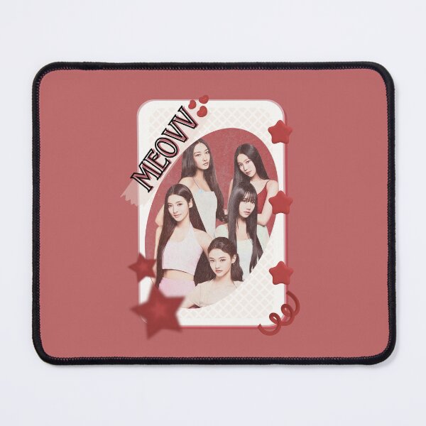 Item preview, MEOVV Kpop Girl group K-music south korean girl group Red Aesthetic Collage Design designed and sold by AJUNICE STUDIO.
