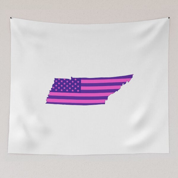 Item preview, Tennessee Pop Pink State Flag – Modern Fun Colors designed and sold by Paper Drip.