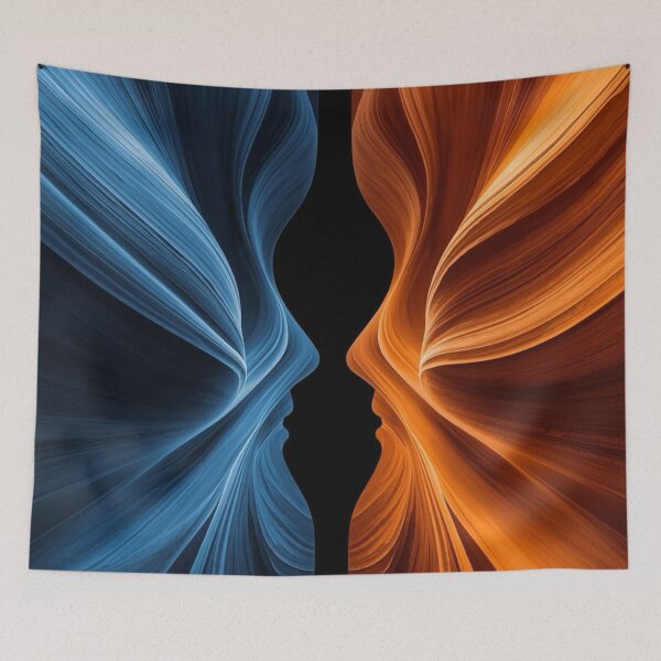 Item preview, Dual Faces – Blue & Orange Flow designed and sold by Bellassi.