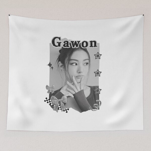 Item preview, MEOVV Gawon Kpop Girl group K-music south korean girl group Black and White Collage Digital Art Portrait designed and sold by AJUNICE STUDIO.