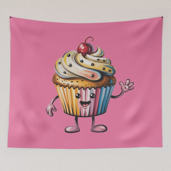 Item preview, Cherry cupcake,oil paint. designed and sold by elegantpaterns.