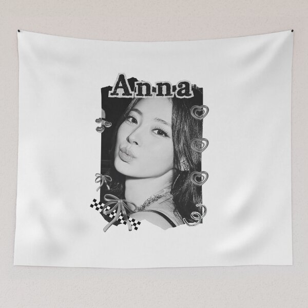Item preview, MEOVV Anna Kpop Girl group K-music south korean girl group Black and White Collage Digital Art Portrait designed and sold by AJUNICE STUDIO.