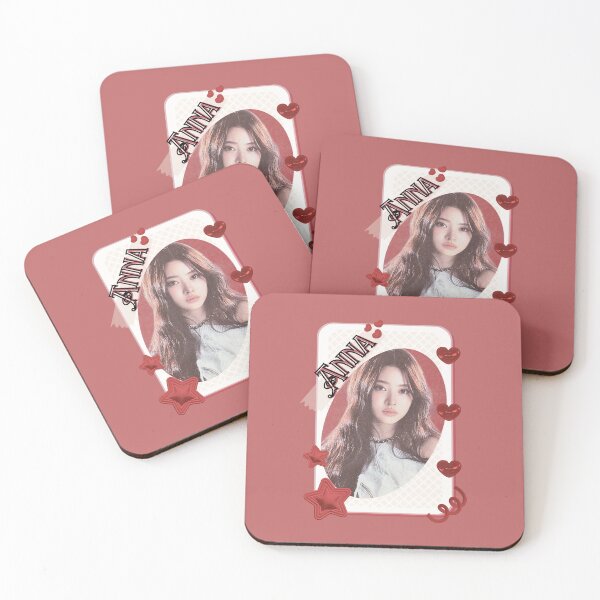 Item preview, MEOVV Anna Kpop Girl group K-music south korean girl group Red Aesthetic Collage Design designed and sold by AJUNICE STUDIO.