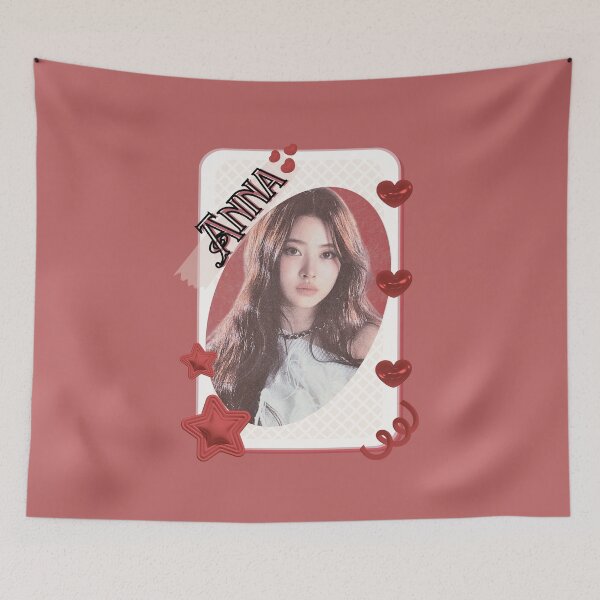 Item preview, MEOVV Anna Kpop Girl group K-music south korean girl group Red Aesthetic Collage Design designed and sold by AJUNICE STUDIO.