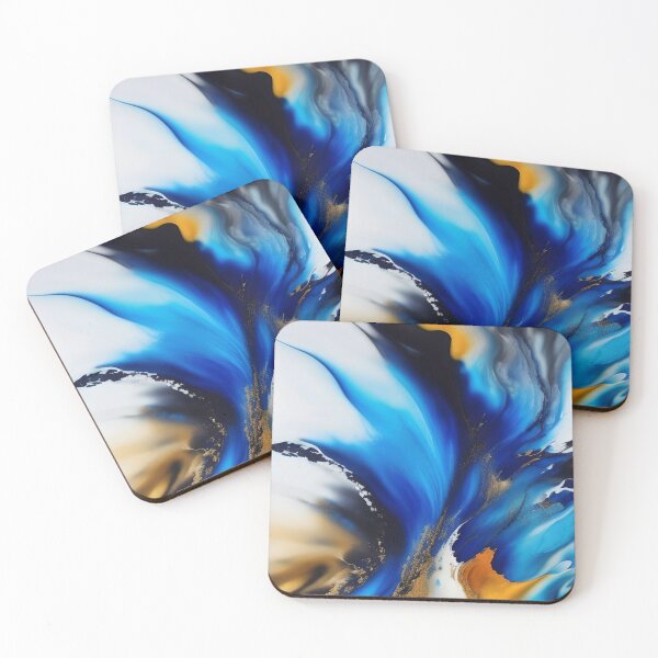 Item preview, Blue Abstract Fluid Painting designed and sold by KiwiArtistDK.