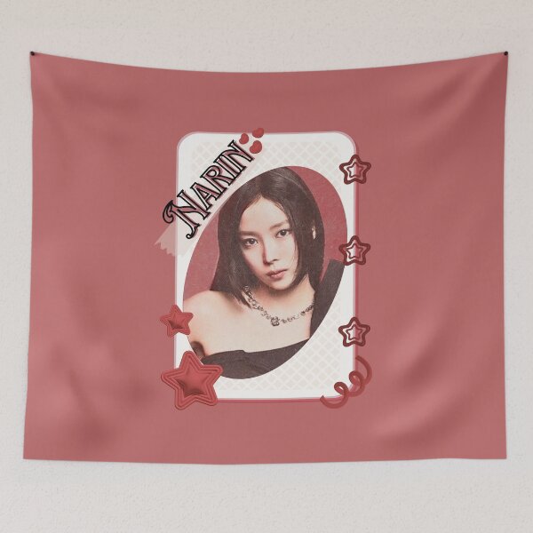 Item preview, MEOVV Narin Kpop Girl group K-music south korean girl group Red Aesthetic Collage Design designed and sold by AJUNICE STUDIO.