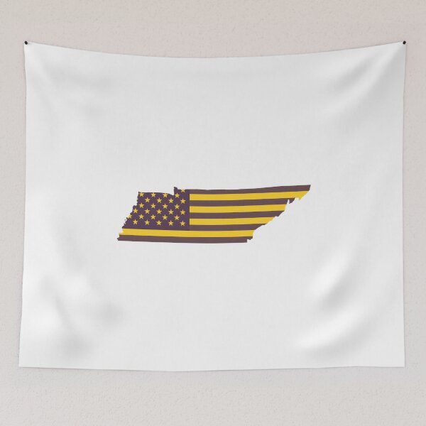 Item preview, Tennessee USA Flag Silhouette – Stars and Stripes State Outline designed and sold by Paper Drip.