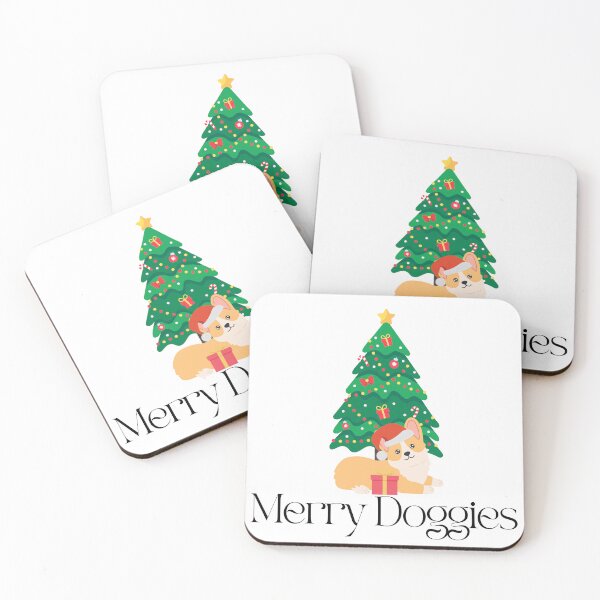 Item preview, Cute Christmas Corgi with Tree and Gift – Holiday Dog Design designed and sold by luckyhue.