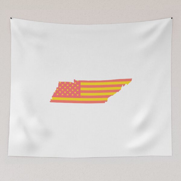 Item preview, Tennessee USA Flag Silhouette – Stars and Stripes State Outline designed and sold by Paper Drip.
