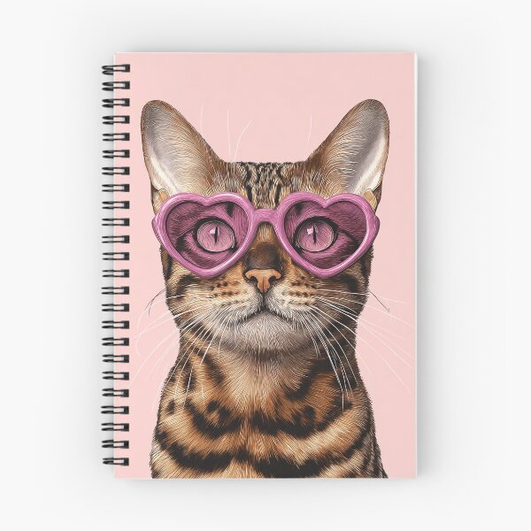 Item preview, Cool Cat Wearing Pink Heart Sunglasses Pop Art designed and sold by EL-Lebedenko.