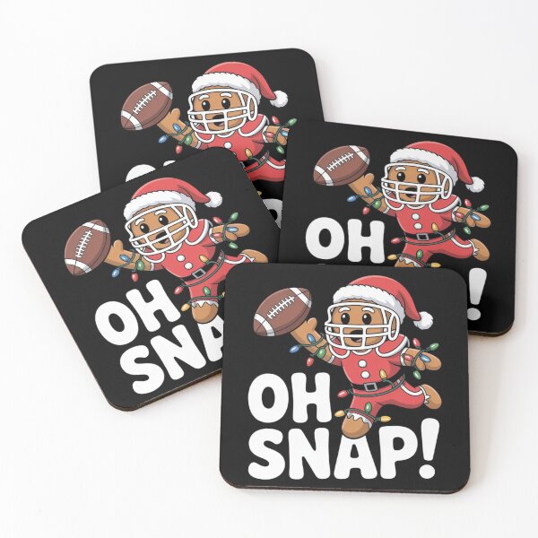 Item preview, Funny Gingerbread Man Pajamas & PJs Xmas Holiday Oh Snap Gingerbread man Christmas Football designed and sold by Dabbing Turtle Designs.