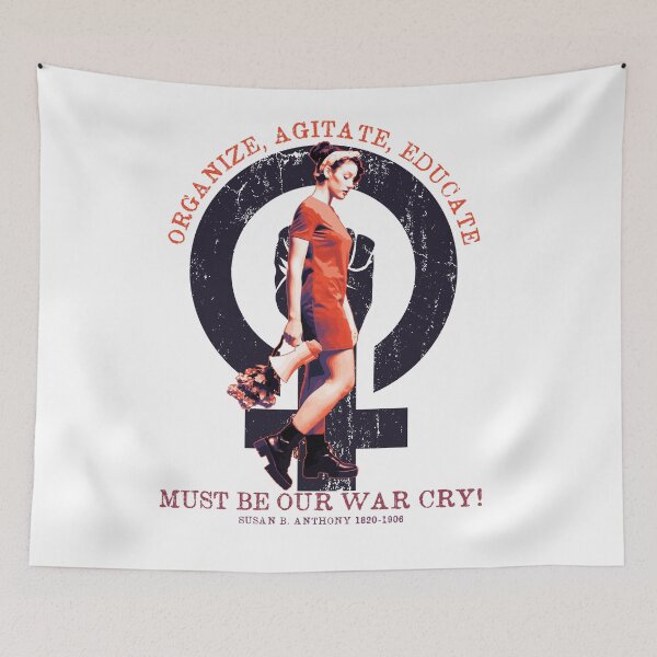 Item preview, Organize, Agitate, Educate, Feminist, Women's Rights Design, Susan B Anthony, Women's Rights, Girl Power! designed and sold by Proverbial Wisdom Design.