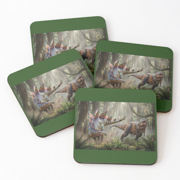 Item preview, Colorful Dinosaurs: Stegosaurus Fends off Tyrannosaurus Rex designed and sold by Tridentulus.