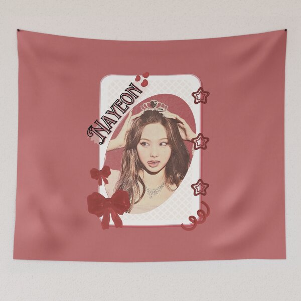 Item preview, TWICE Nayeon Kpop Girl group K-music south korean girl group Red Aesthetic Collage Design designed and sold by AJUNICE STUDIO.