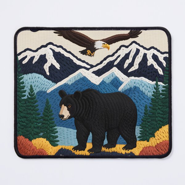 Item preview, Alaska Skagway – Wildlife Mountain Adventure Emblem designed and sold by JessArty ⭐⭐⭐⭐⭐.