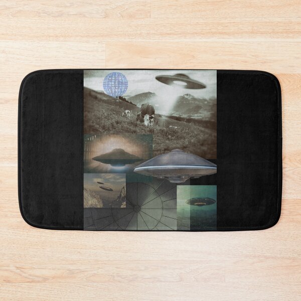 Item preview, Flying Saucer Invasion Montage Spaceship Design designed and sold by EarthArtDesigns.