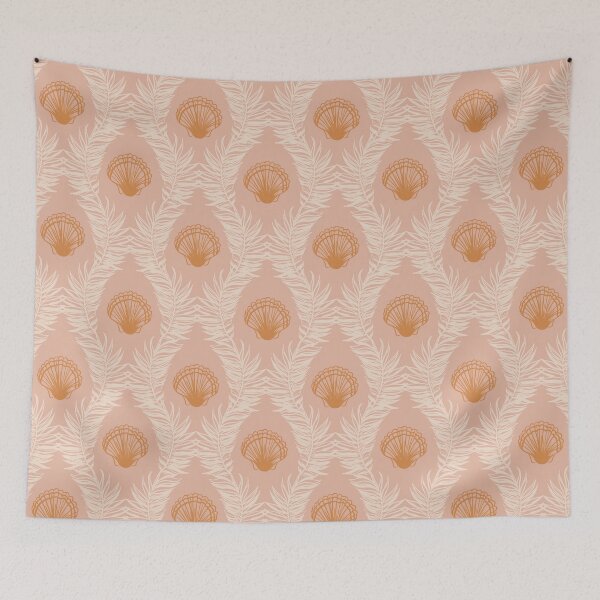 Item preview, Sea Shell and Seaweed Monochrome Pattern designed and sold by Farissa Designs.