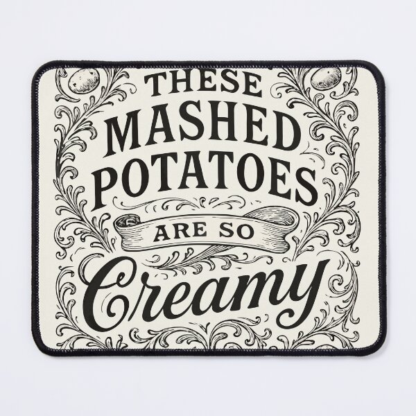 Item preview, These Mashed Potatoes Are So Creamy - Funny Victorian Vintage Typography designed and sold by MAGICKEY2024.