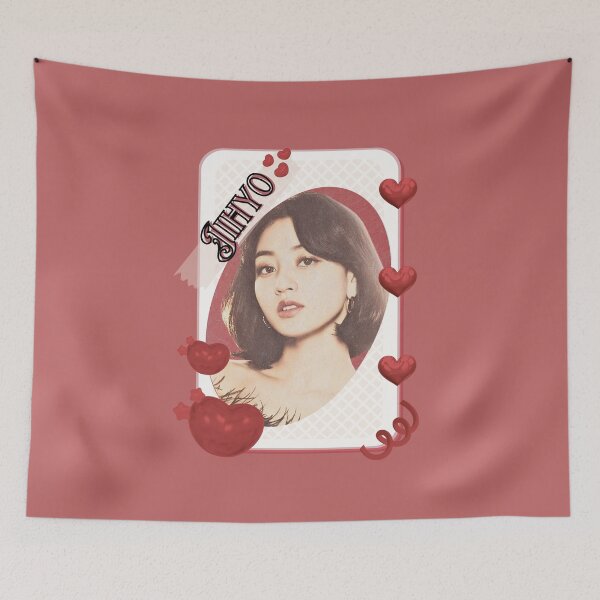 Item preview, TWICE Jihyo Kpop Girl group K-music south korean girl group Red Aesthetic Collage Design designed and sold by AJUNICE STUDIO.
