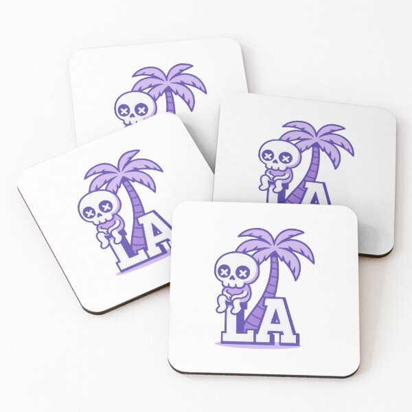 Item preview, Kawaii Skull in LA – Purple California Art designed and sold by Nibble & Doodle.