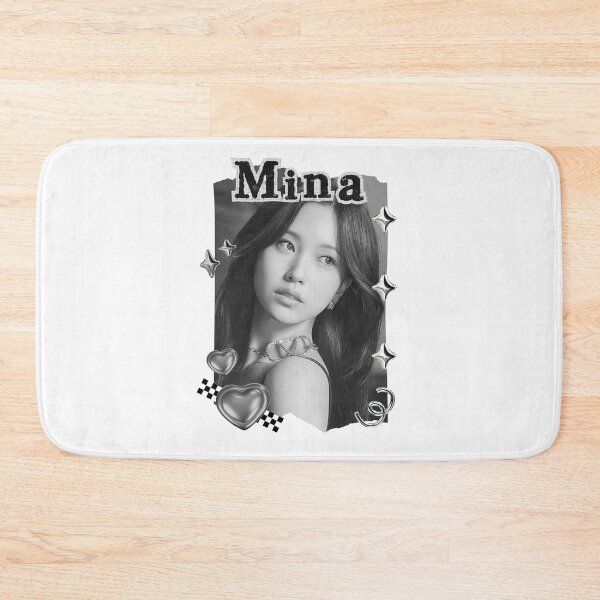 Item preview, TWICE Mina Kpop Girl group K-music south korean girl group Black and White Collage Digital Art Portrait designed and sold by AJUNICE STUDIO.
