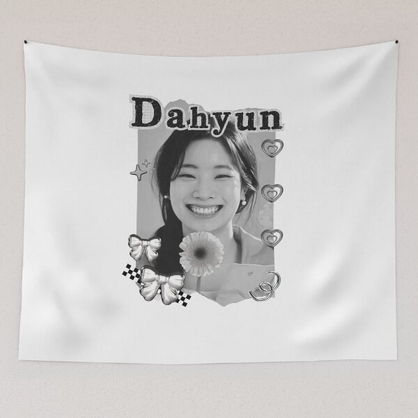 Item preview, TWICE Dahyun Kpop Girl group K-music south korean girl group Black and White Collage Digital Art Portrait designed and sold by AJUNICE STUDIO.