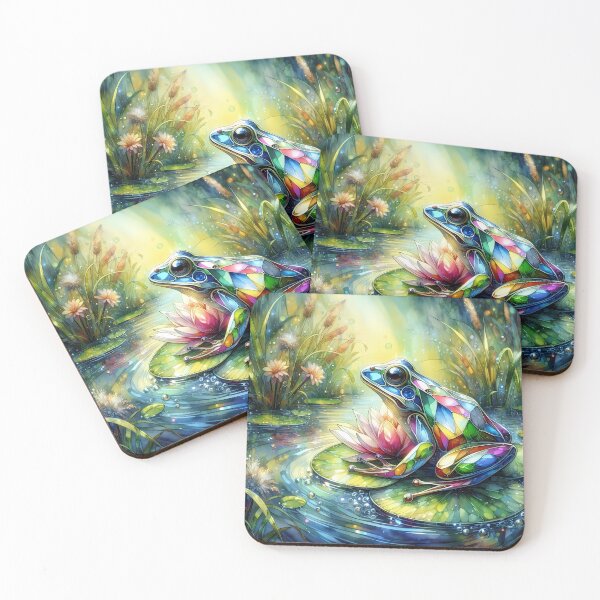 Item preview, Stained Glass Frog - Lily Pads designed and sold by AlyssMirinArt-.
