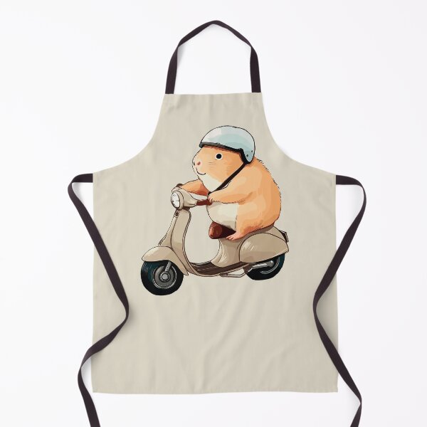 Item preview, Guinea Pig, Classic Scooter, Motorized Vintage Art designed and sold by OrenjiArtShop.