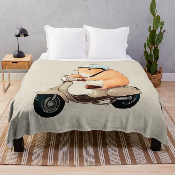 Item preview, Guinea Pig, Classic Scooter, Motorized Vintage Art designed and sold by OrenjiArtShop.