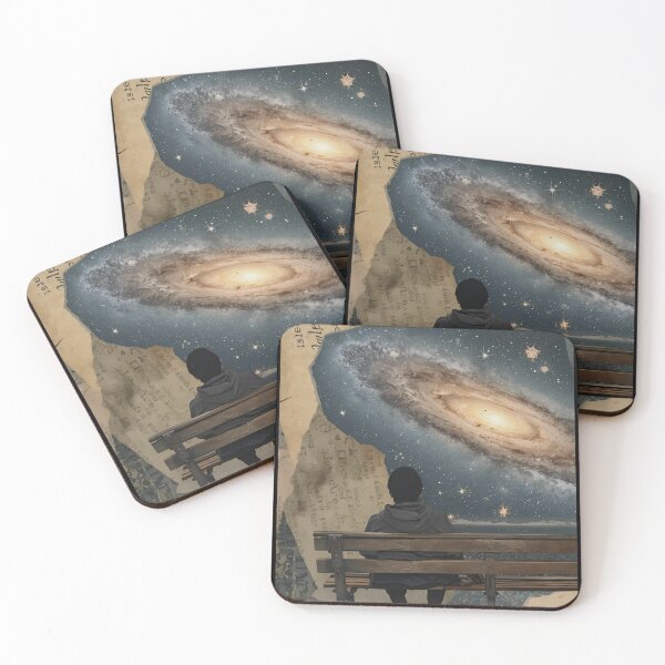 Item preview, Surreal Cosmic Collage with Vintage Paper Fragments and Galaxies designed and sold by CosmicCutouts.