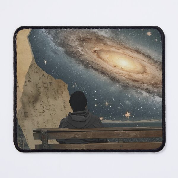 Item preview, Surreal Cosmic Collage with Vintage Paper Fragments and Galaxies designed and sold by CosmicCutouts.