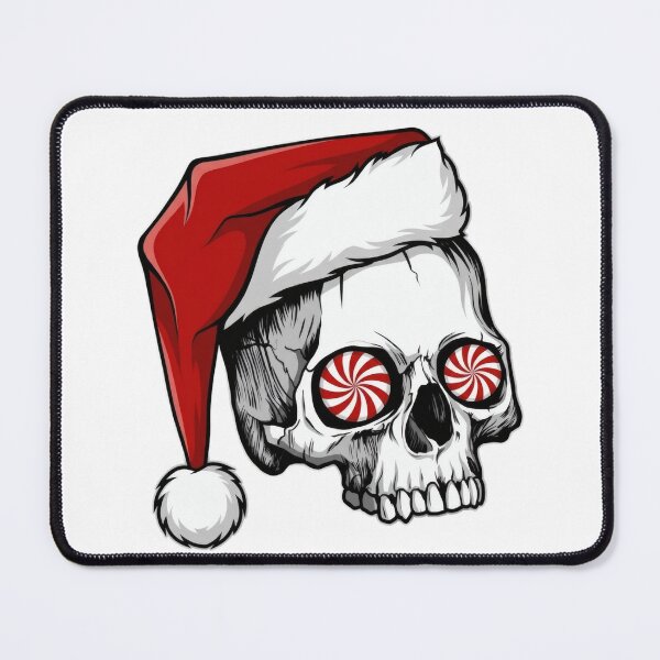 Item preview, Gothic Santa Skull with Peppermint Candy Eyes designed and sold by InfiniteOrbit.