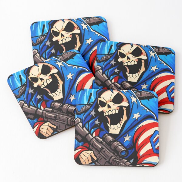 Item preview, American skull with top-of-the-line weapons designed and sold by Ayiyi Shop.