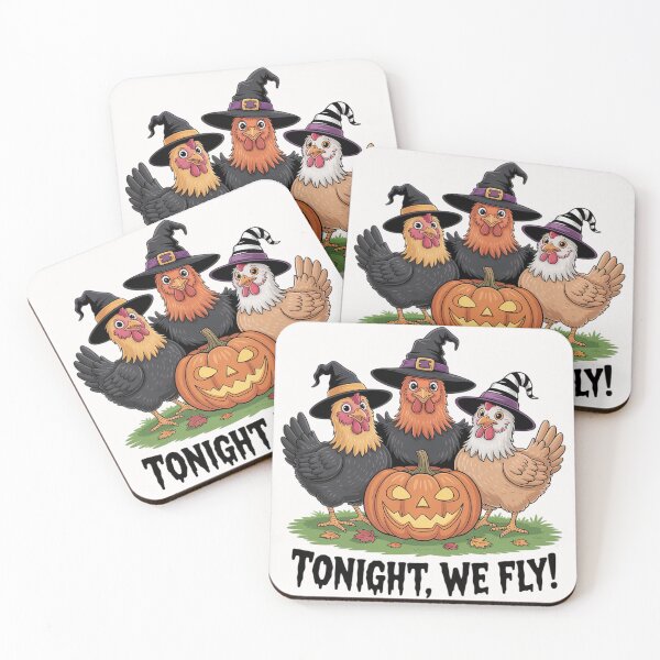Item preview, Tonight We Fly Chicken Halloween Spooky Season designed and sold by MelSurf.